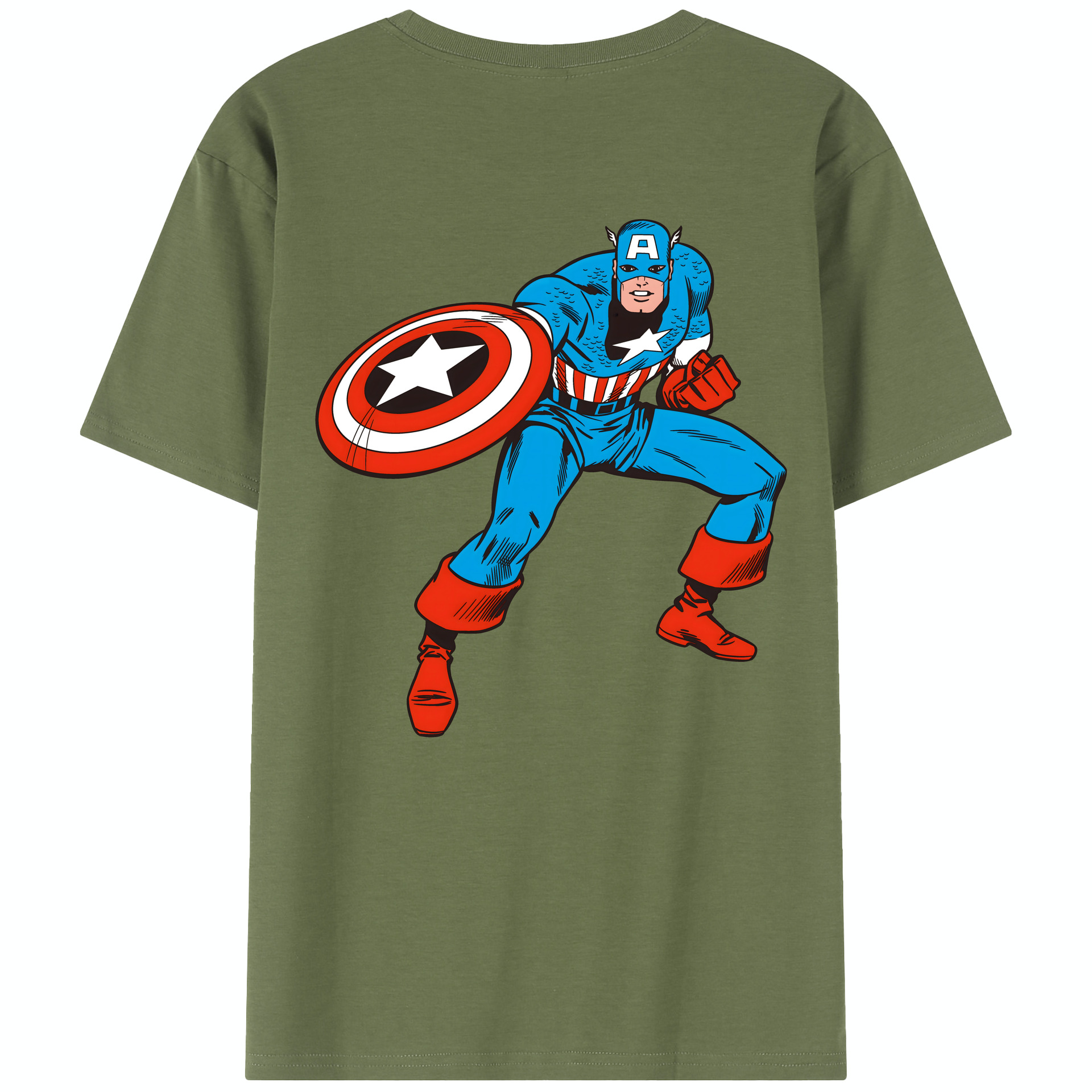 （画像用） アベンジャーズ The Avengers 綿100％半袖Tシャツ（背面プリント）